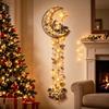 Christmas Magic Trail Wall Light-Led Glowing Christmas Scene Wall Decoration Santa Sleigh Reindeer Hanging Decoration For Party