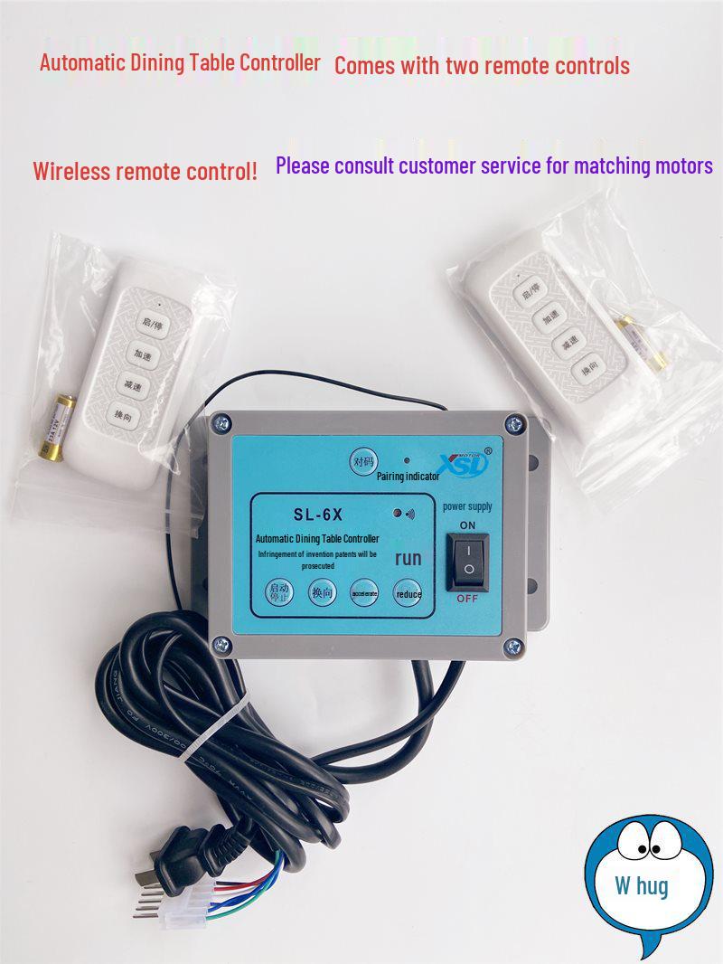 SL-6X Wireless Remote Speed Governor for 220V Dining Tables, 25W