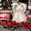 LED Light Silver Golden Angel Tree Topper Christmas Tree Accent 12" Height ForXmas Decoration Ornament