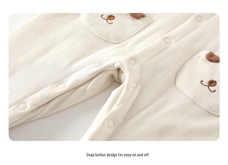 Double Layer Infant Bodysuit: Cute Newborn Romper for Spring/Autumn