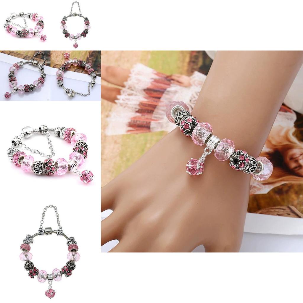 Fashion Crystal Bead Bracelet With Geometric Design For Women Gift