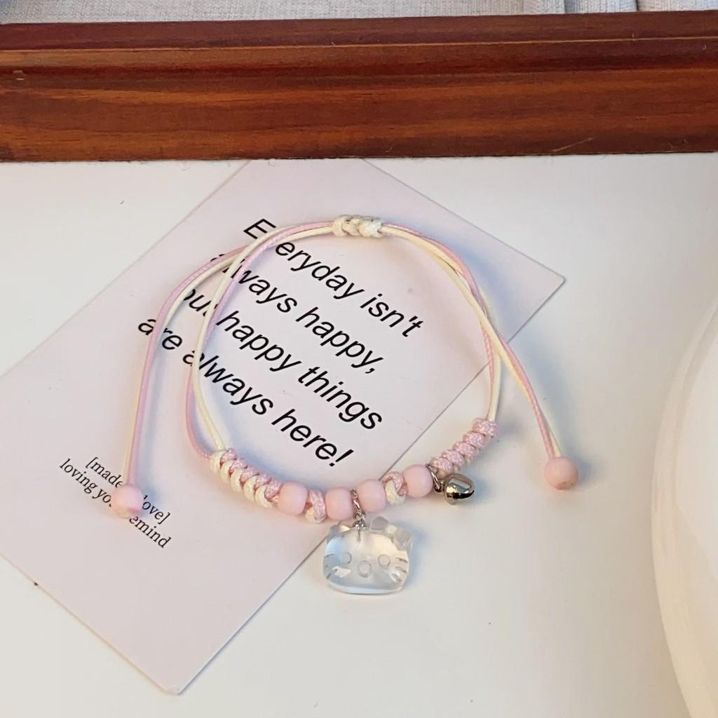 Handmade Cat Adorable Bracelets For Women With Sweet Aesthetic In Soft Pink And Blue Ideal For Accessories Trendy