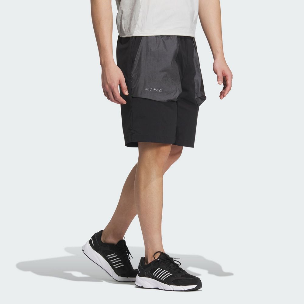 Adidas AW24 Utility Sports Shorts With Spliced Brand Logo Men Shorts Carbon-Black JI8667