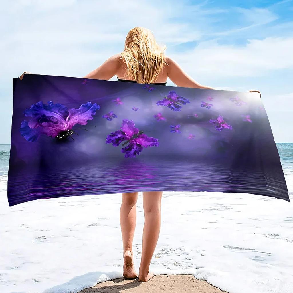 Art Pictures Microfiber Beach Towel,Abstract Art Bath Towels for Girls Women,Super Soft Water Absorbent Bath Towels for Pool
