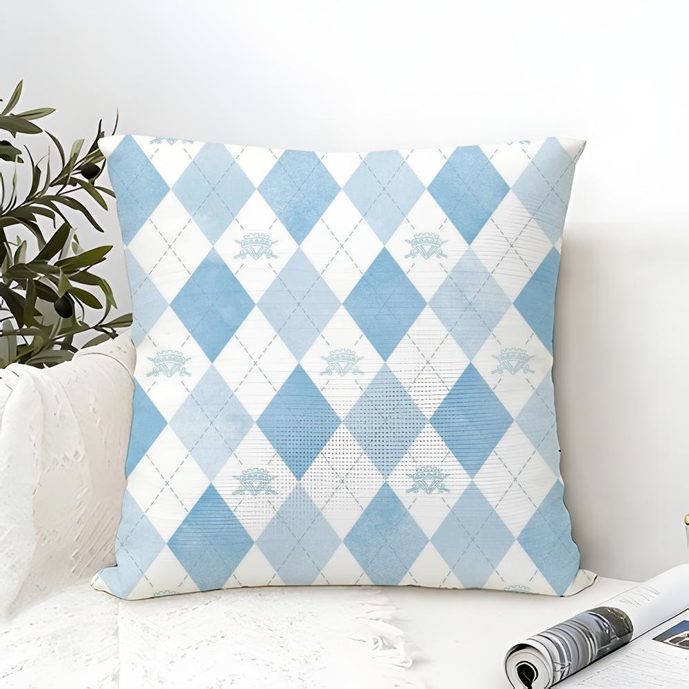 Classic British Argyle Pattern Pillow Case linen pillow case sofa home decor cushion cover cushion cove