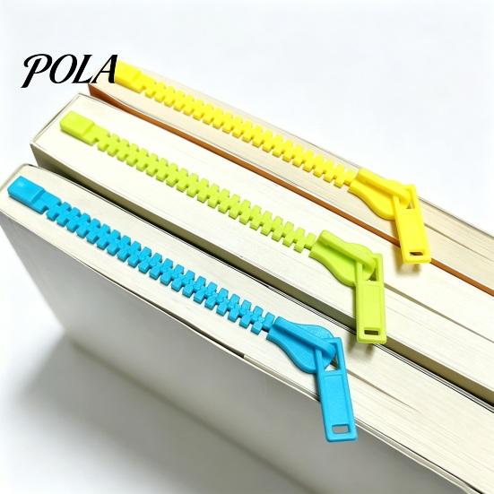 Plastic Book Marker Long Zipper Bookmark for Thick Book, 3D Accessory Page Reading Men & Women, Durable