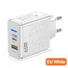 65W GaN Telefonladdare USB PD Riktigt Snabb Laddning Mobiltelefon Typ C Snabbladdare Adapter Hög Hastighet för IPhone Huawei Xiaomi