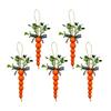 10pcs Easter Carrots Hanging Ornaments for Tree Home Decorations 2023 Kid Gift
