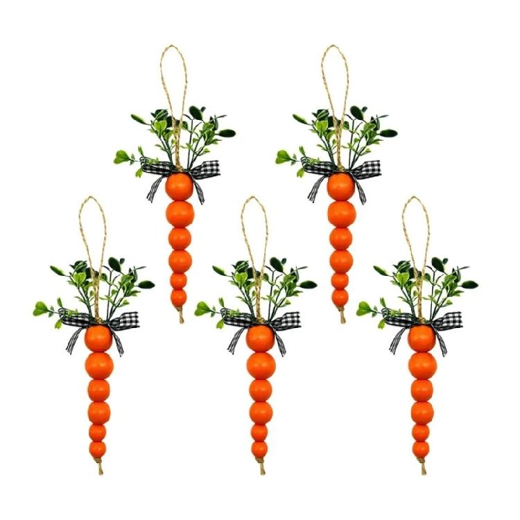 10pcs Easter Carrots Hanging Ornaments for Tree Home Decorations 2023 Kid Gift