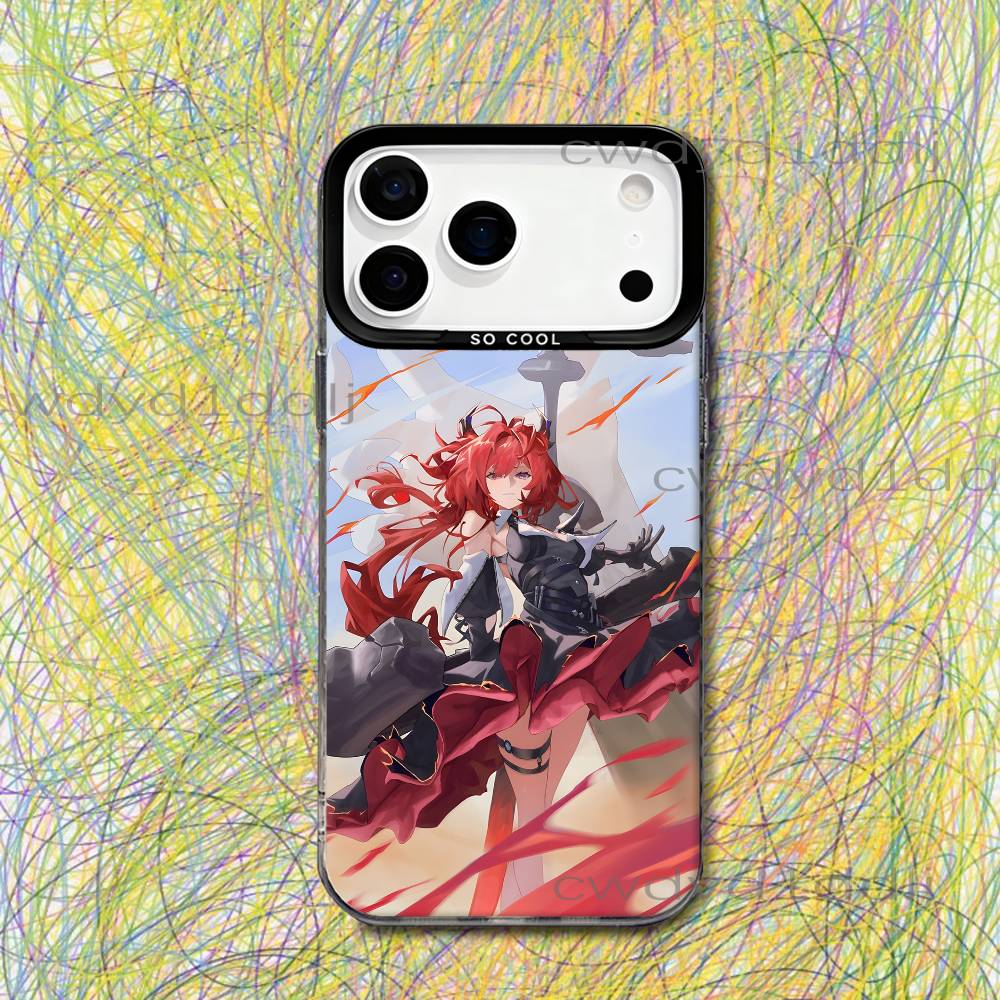 

Laevatein A-Arknights Endfield Phone Case For iPhone 17,16,15,14,13,12,11,X,8,7,Pro,Max,Plus,SE4,Air,Mini IMD Gray Hard Matte iPhone15promax