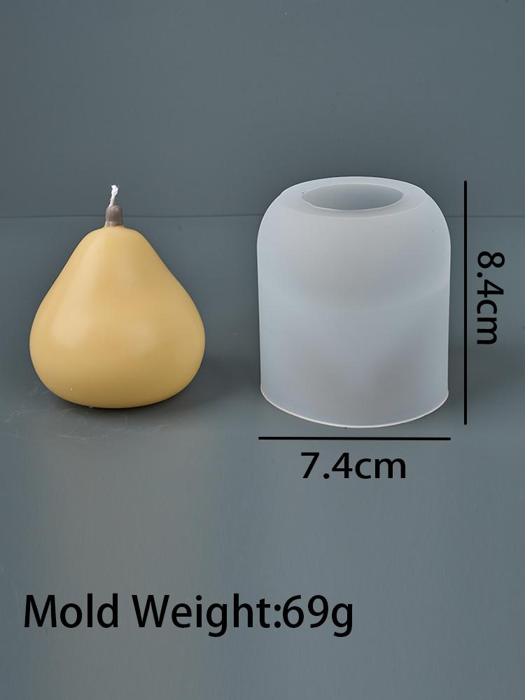 3D Fruit Shape Scented Candle Silicone Mold DIY Handmade Pomegranate Apple Banana Pear Lemon Peach Making Resin Mold Craft Gifts