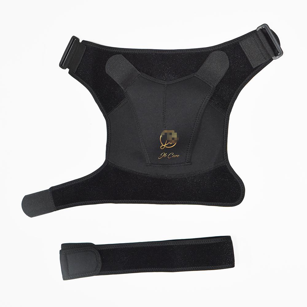 Double Shoulder Brace Stability Compression Wrap Shoulder Guard for Sports Safety One size чёрный