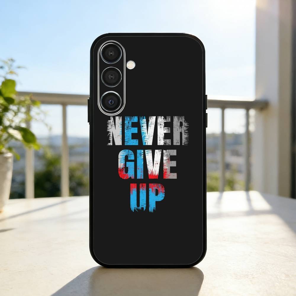 M-Motivate yourself to never give up  Phone Case For Samsung  A73,72,71,53,52,51,22,91,80, Soft Black Cover