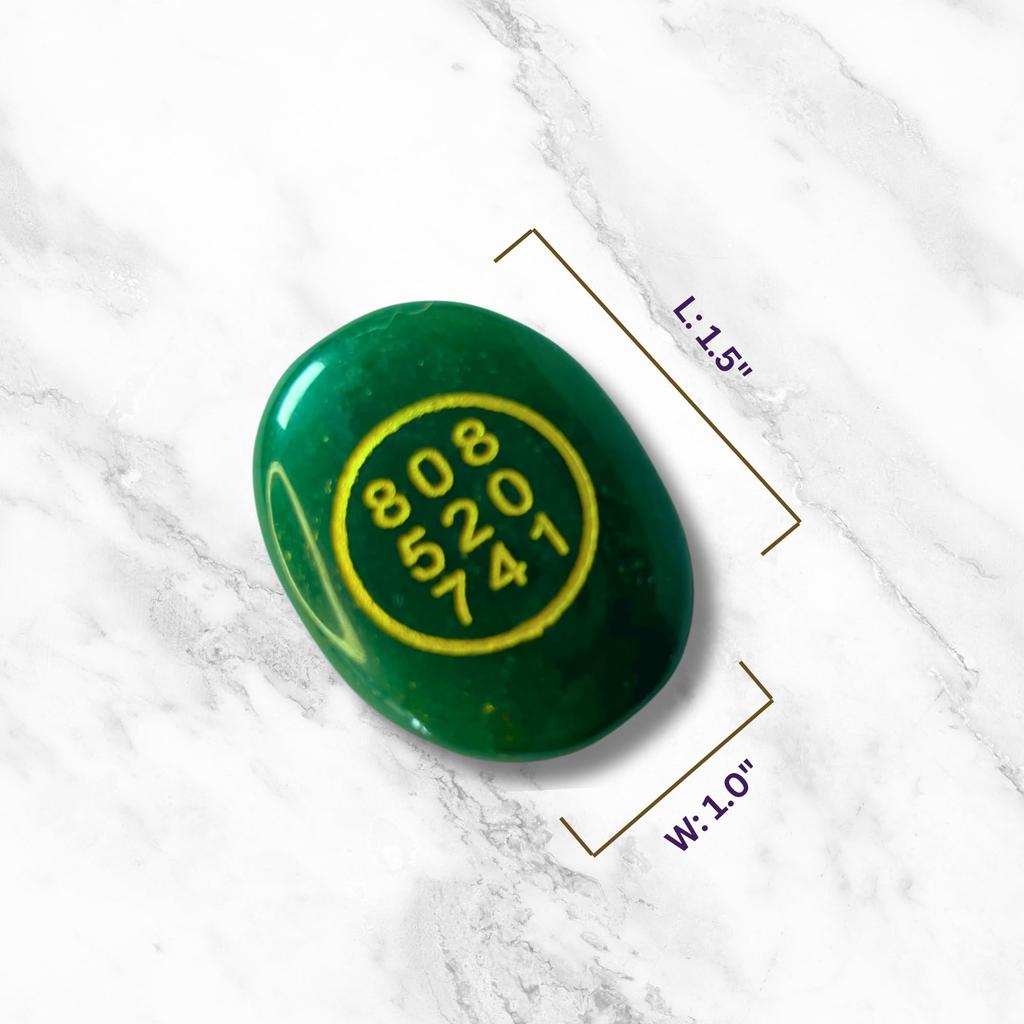 SEREIN Green Jade Zibu Coin Lucky Feng Shui Healing Symbol Crystal Money Wealth Zebu Stone For Good Luck Prosperity And Positivity In Abundance,