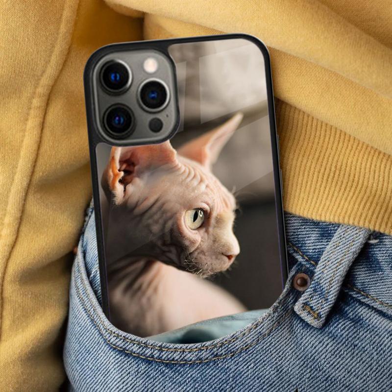 Sphynx Sphinx Cat Soft Phone Case for iPhone 17 Air 16e Pro max 15 Pro 13 14 Plus 11 12 MagSafe Magnetic Coque