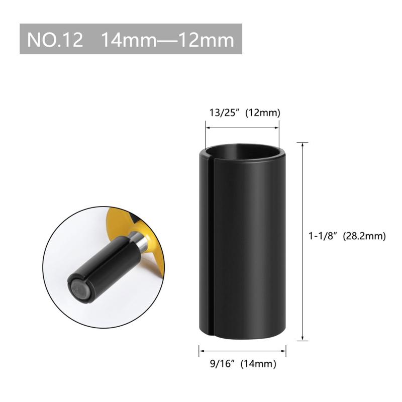 Engraving Machine Trimming Machine Adapter 6mm 6.35mm 8mm 10mm 12mm 12.7mm Milling Cutter Conversion Handle Router Bits