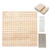 Precise Shape Wooden Blocking Board Square with Pins Knitting Tool Durable Holed Blocking Mat Crochet Craft