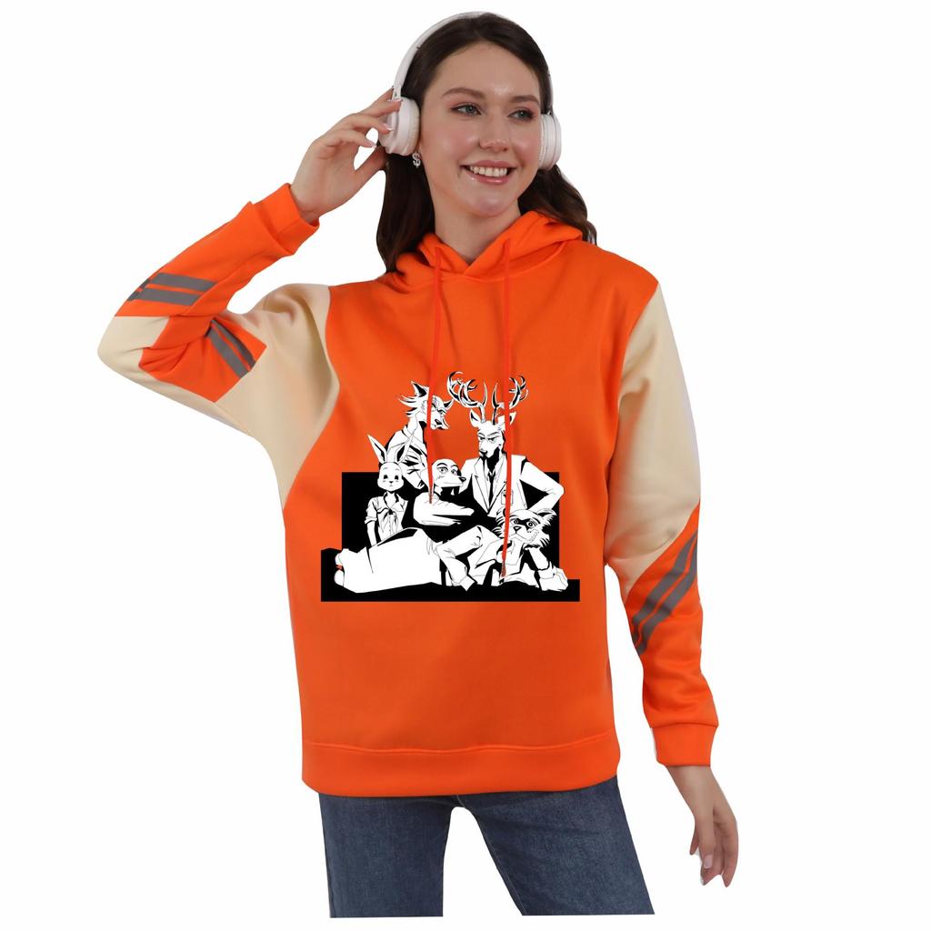 Unisex Loose Fit BEASTARS Anime Print Hoodie - Autumn/Winter