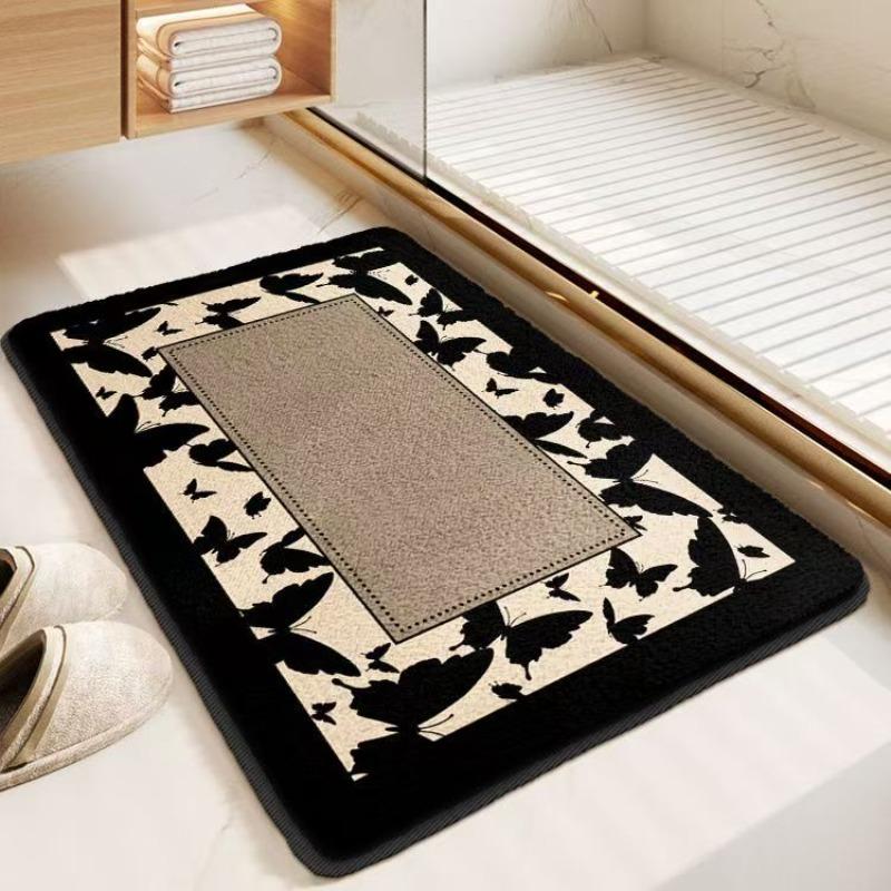 Imitation cashmere bathroom floor mat toilet toilet toilet door absorbent foot mat household  carpet