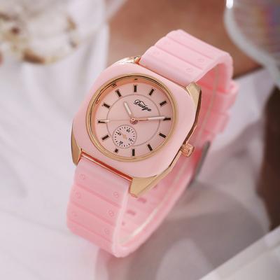Einfache Damenuhren Silikonarmbanduhr Damen Quarz Armbanduhr