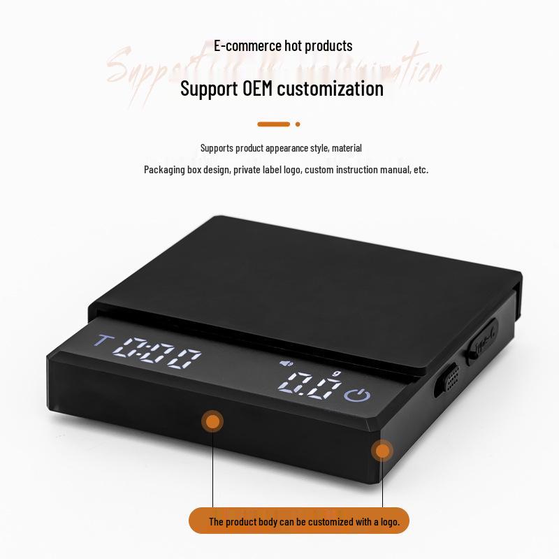 Mini Electronic Coffee Scale with Timer – 0.1g Precision for Pour Over & Espresso