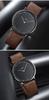 ZooooM Simple Striped Dial Analog Wristwatch, Fashion Accessory, FormalCasual, Unisex for Men and Women (Frame: Silver  Dial: Black  Band: Brown)