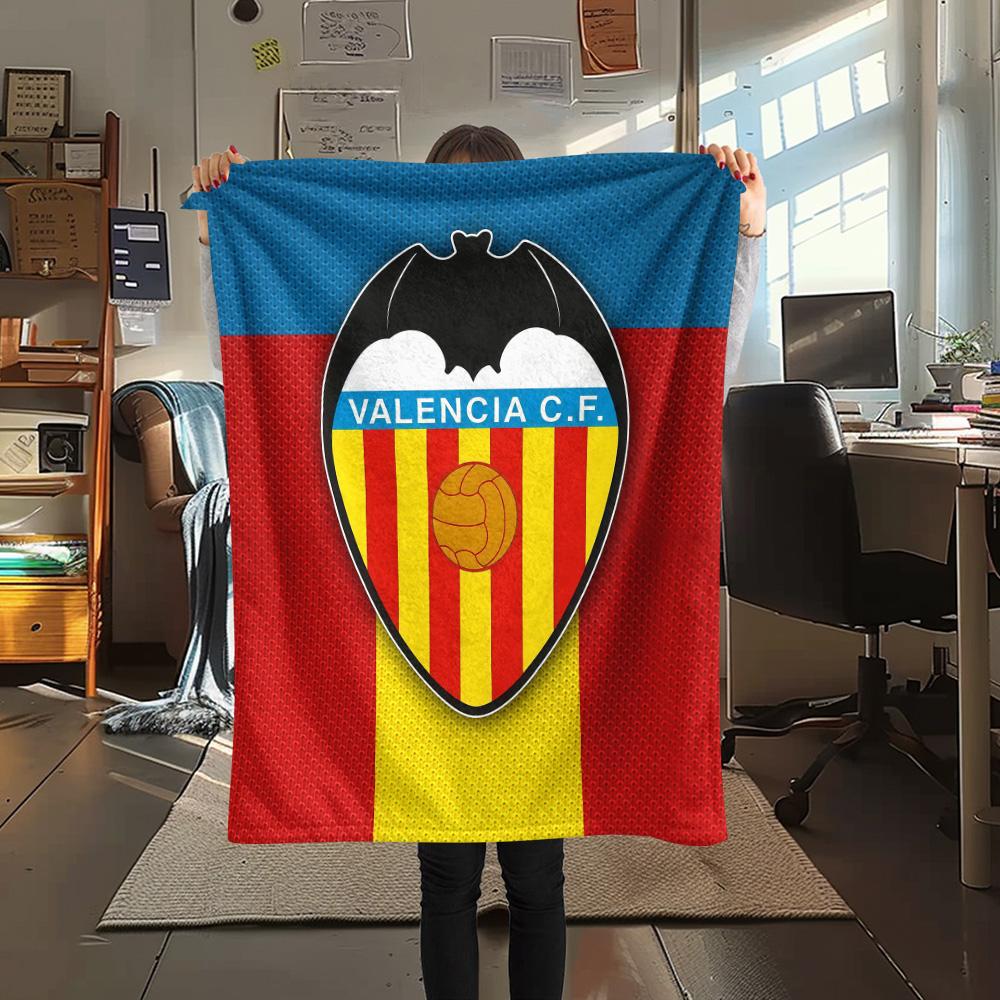 Valencia Club de Fútbol3 Flannel Blanket, High quality Comfortable for All Seasons, Home Decor, Warmth and Comfort