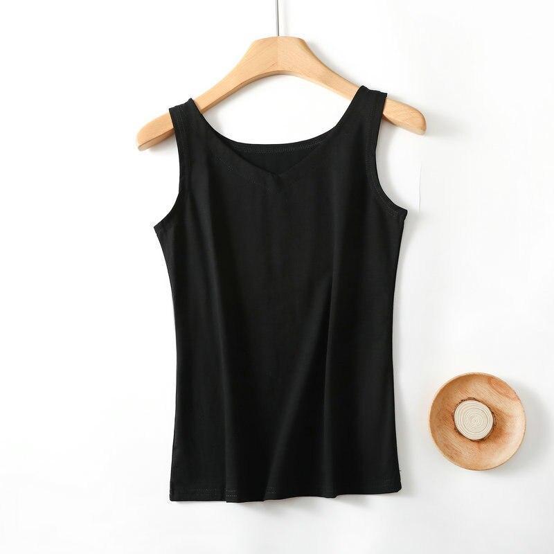 

2025 новый летний женский жилет без рукавов цельный верх жилет из модала облегающий низ верх с V-образным вырезом стропа с тонкой домашней одеждой XXL