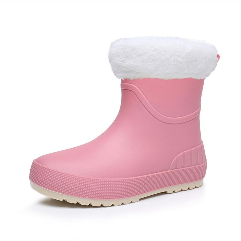 Fashionable Rain Boots for Women, Non-slip Mid-calf Waterproof Shoes, Women's Water Boots, Rain Boots, Women's Kitchen Short-leg Rubber Shoes