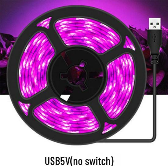 USB Full Spectrum Waterproof Succulent Seedling Grow Light Strip with Sensor, 5V2835.