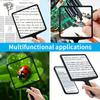 5X Flat Magnifying Glass, Made of Fresnel Lens, Can Be Used To Observe Small Objects. It Has A Easy and Fashionable Shape. It Is An Excellent