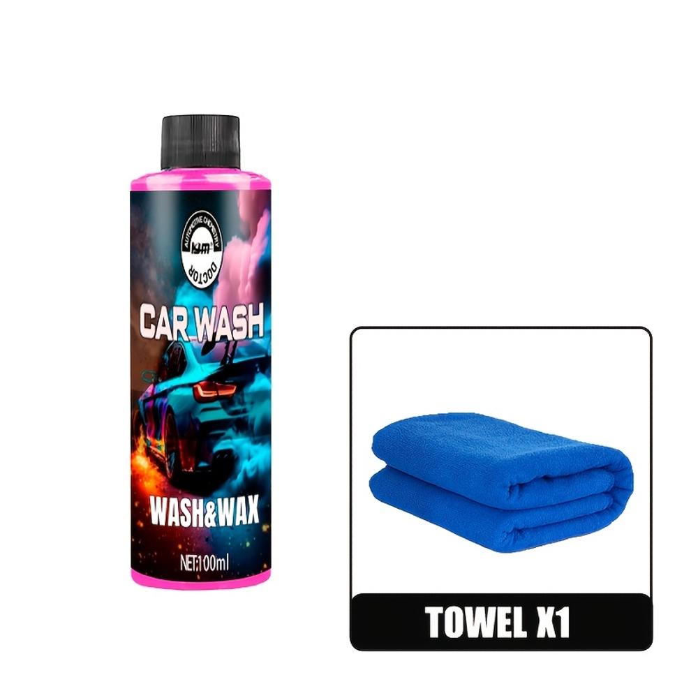 Car Exterior Care Liquid - High-Density Pink Foam Car Wax with Concentrated Formula | Creamy and Dense Full-Coverage Coverage |