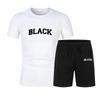 Sommer 2025 Herren Netz-Kurzarm-T-Shirt und Lässiger Sportanzug Zweiteiliges Set