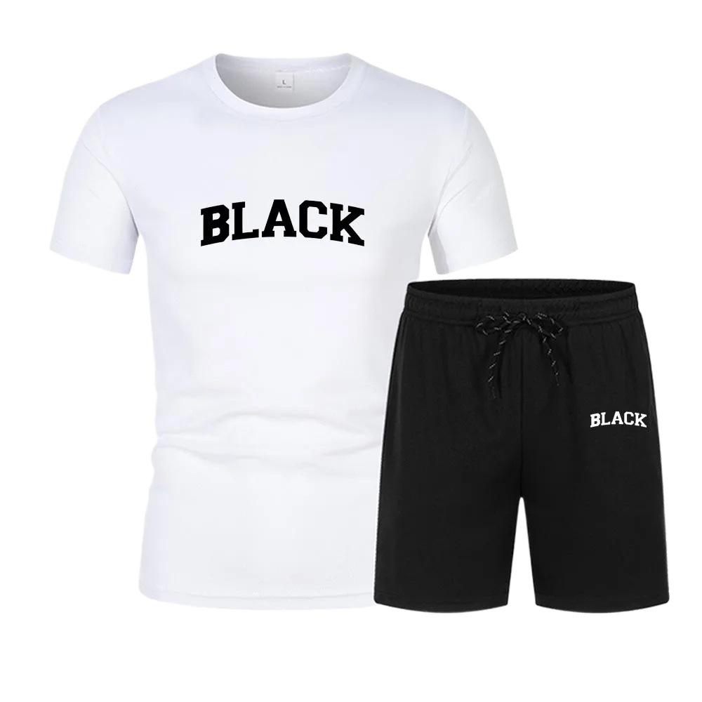 Sommer 2025 Herren Netz-Kurzarm-T-Shirt und Lässiger Sportanzug Zweiteiliges Set