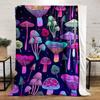Colorful Mushroom Pattern Blanket for all seasons blanket lunch break throw gift