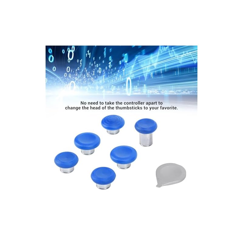 Metal Replacement Thumbsticks for Elite Controller Series 2 Core, 6-Pack, Accessory Parts for Elite 2, 2 Core Controller, Model 1797 (Blue)