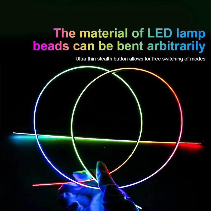 Neon Light 110cm APP Control Car LED Ambient Lights RGB Symphony Streamer Bluetooth Rainbow Acrylic Strips Atmosphere Lamp Kit