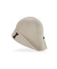 Bajal Va Patch Wide Brim Knit Bucket Hat Beige
