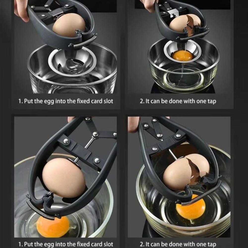 Manual Egg Opener 304 Stainless Steel 3 In 1 Egg Shell Cutter Quick Release Eggshell Cracker Egg Separator Kitchen Gadget