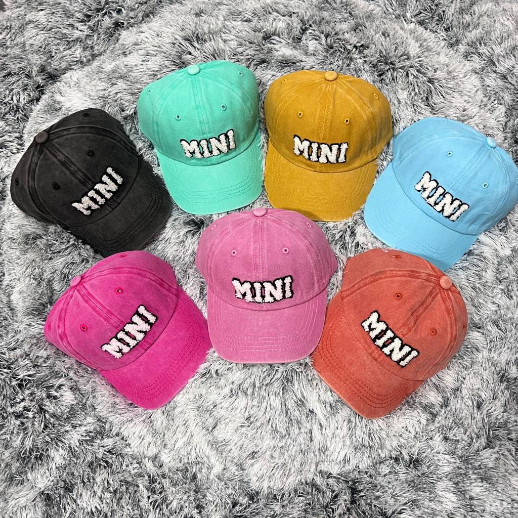 Kids/Mum Retro Baseball Cap For Parents And Child Outdoor Washed Jeans Solid Color Mama & Mini Casual 4 Season Riding Caps