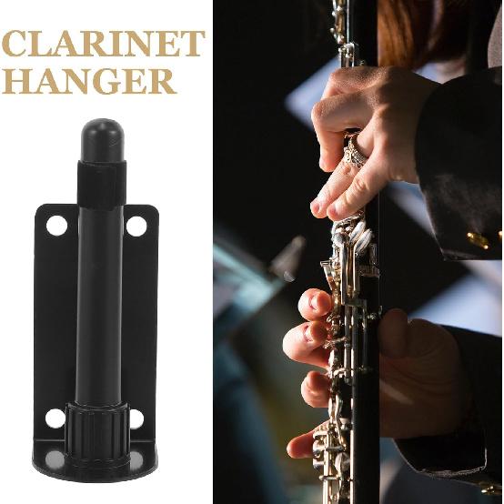 Vaguelly Flute Clarinet Wall Mount Hanger Mount Bracket Woodwind Instrument Parts Stand Accessories for Home or Studio Wall Display