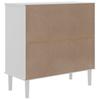 Vidaxl Senja Cabinet, Rattan Imitation, White, 80X35X80 Cm, Pine