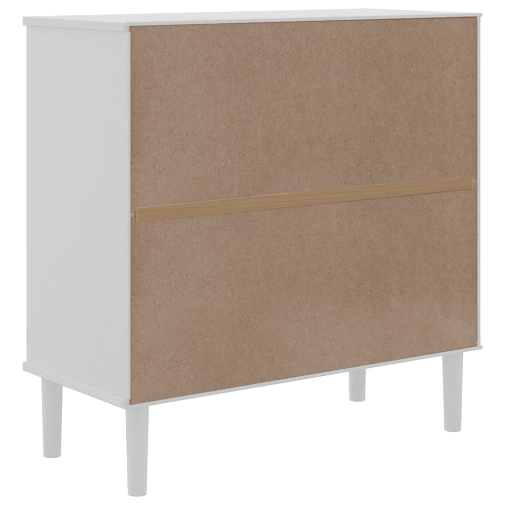 Vidaxl Senja Cabinet, Rattan Imitation, White, 80X35X80 Cm, Pine