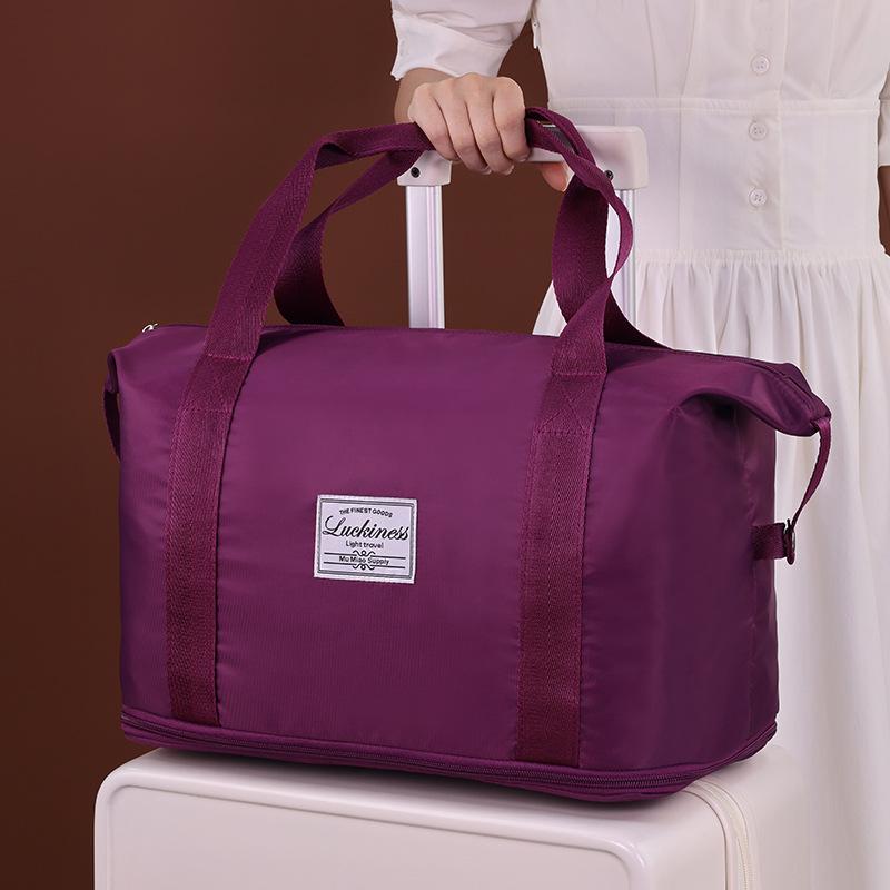 Large Capacity Shoulder Strap Waterproof Luggage Bag Can Be Put On Tie Rod Storage Luggage Bag Travel Bag Multi-layer Storage