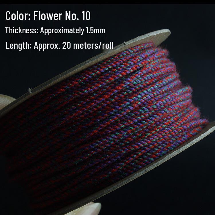 Multi-Color Hand-Twisted Cotton Rope for Beading and DIY Projects