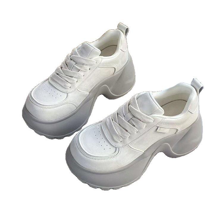 Muffin shoes platform heightening sneakers dad shoes winter 2025 new small wide-leg pants fashion women's shoes