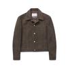 Connect Kinloch [Real Leather] Cow Suede Trucker Jacket (Ash Brown)
