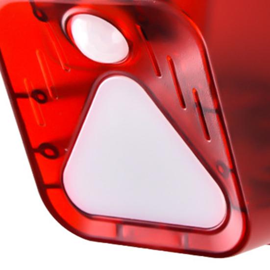 Solar Alarm Light Automatic Charging IP65 Waterproof Plastic Solar Powered Sound Alarm Strobe Security Light for Yard