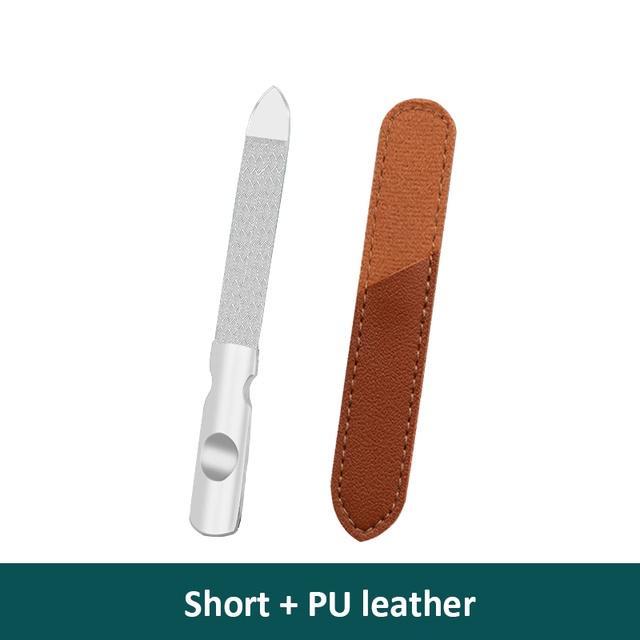 Limes à ongles Double face de haute qualité, en acier inoxydable, manucure et pédicure, toilettage pour outils professionnels de soins des ongles des doigts et des orteils