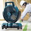 Makita Rechargeable Fan Blade Diameter 23.5cm Blue (18 14.4V) AC Adapter Included Battery Charger Sold Separately CF203DZ